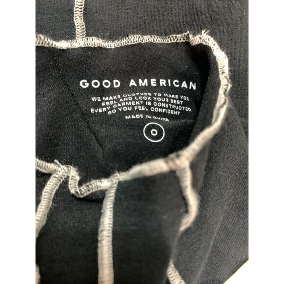 Good American Lettuce Edge Long Sleeve Midi Dress Fitted Knit Size 0 NWT - Picture 9 of 11